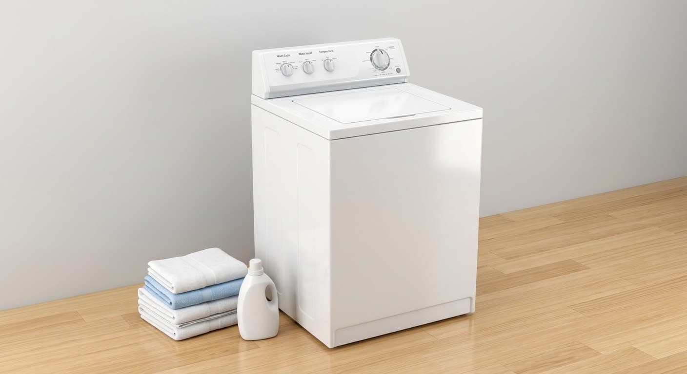 A basic washer — the unit you receive may vary in brand, model, and color
